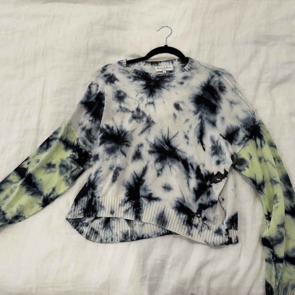 Michael Stars- Tie-Dye Sweater in Blue and Green